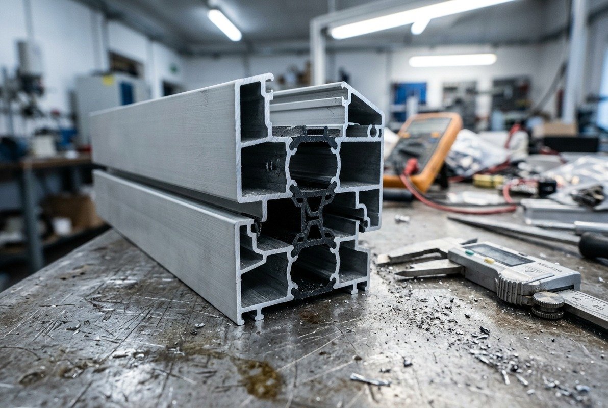 Custom Aluminum Profile Options Custom slim frame aluminum profiles with bespoke geometries and specialized powder coating finishes (ID#3)